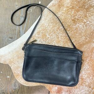 Vintage Michael Green Textured Black Leather Bag